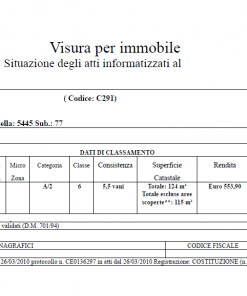 visura catastale immobile